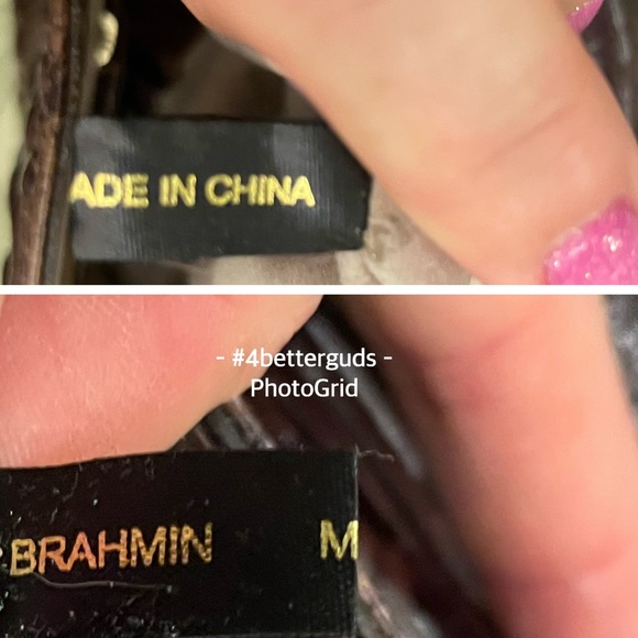 Vintage Brahmin Crocodile Embossed Gold Accents Shoulder Hand Bag Purse Dust bag - Picture 14 of 16